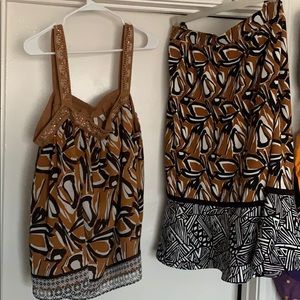 Skirt and top. Top size: 22/24W, Skirt: 18/20W.